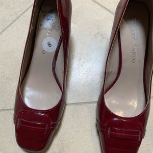 red patent leather shoes